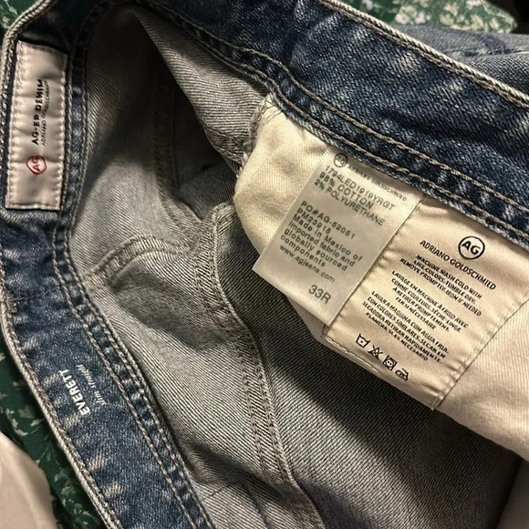 Ag-ed Denim Mens Jeans Size33 Slim High Rise Straight Made in USA size 33R - Picture 8 of 13